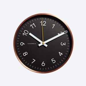 Now Clock - Black/Copper